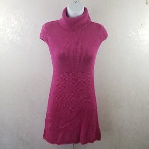 MKM Magenta Turtleneck Sweater Dress E